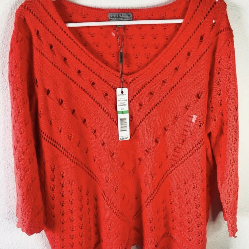 Joseph A. Women’s Knit Crochet Sweater Size L